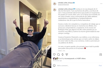 Soledad Silveyra compartió la noticia de su alta médica a través de un posteo en Instagram