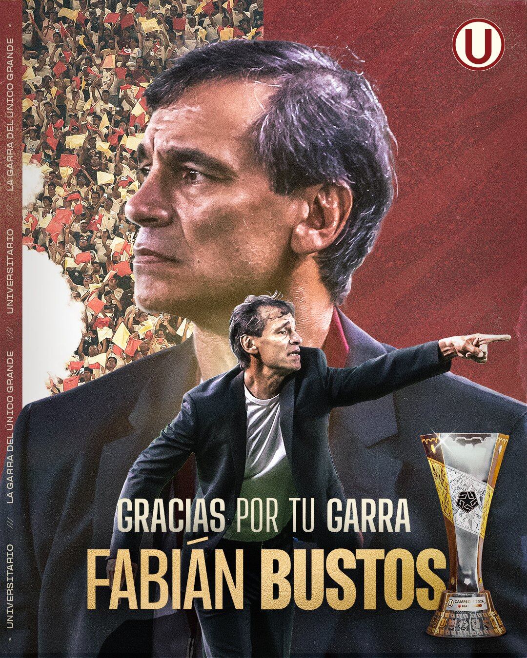 Universitario de Deportes agradeció el trabajo de Fabián Bustos en el club