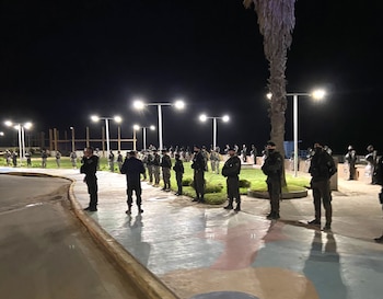 El operativo policial durante la