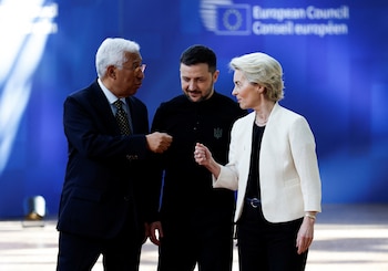 La Unión Europea acordó abrir las negociaciones de adhesión con Ucrania y Moldavia en los ámbitos del mercado único y la competitividad. (REUTERS/Stephanie Lecocq)