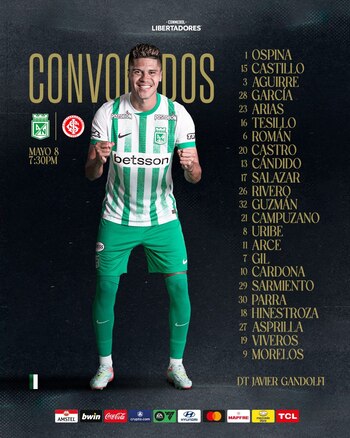 Este es el grupo de jugadores que tendrá el técnico argentino Javier Gandolfi - crédito @nacionaloficial / X