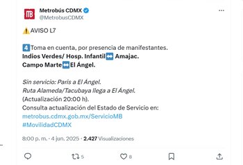 (X/ @MetrobusCDMX)