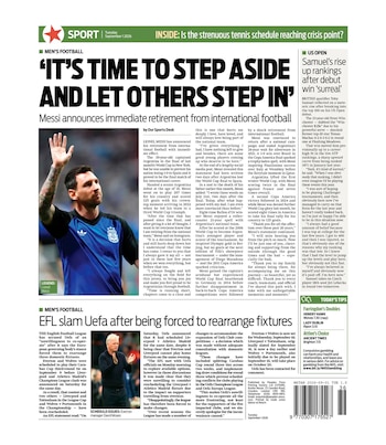La portada de Morning Star Sport