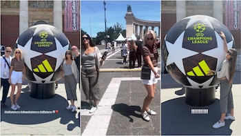 A puro baile por las calles de Budapest: la familia Latorre palpita la final de la Champions League