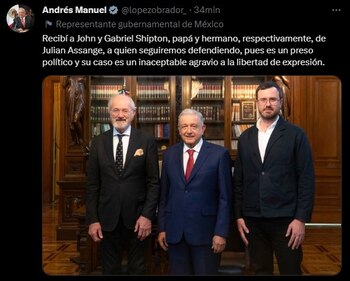 AMLO reiteró su apoyo a