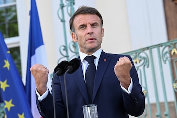 El presidente francés, Emmanuel Macron,