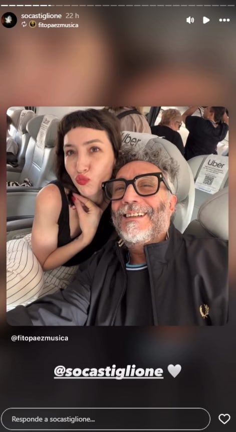 Además de la publicación en su feed, Fito Páez recurrió a sus historias de Instagram para dedicarle un mensaje de amor a Sofía Gala (Instagram)
