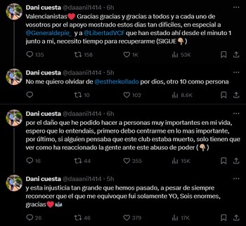 Tweet del aficionado del Valencia.