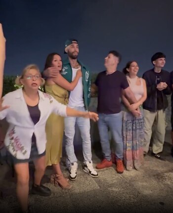 Angie Arizaga y Jota Benz