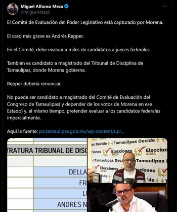 Miguel Alfonso Meza criticó que