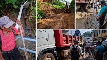 Las lluvias destruyen cinco viviendas y bloquean rutas de acceso en Santa María Cahabón, Alta Verapaz en Guatemala