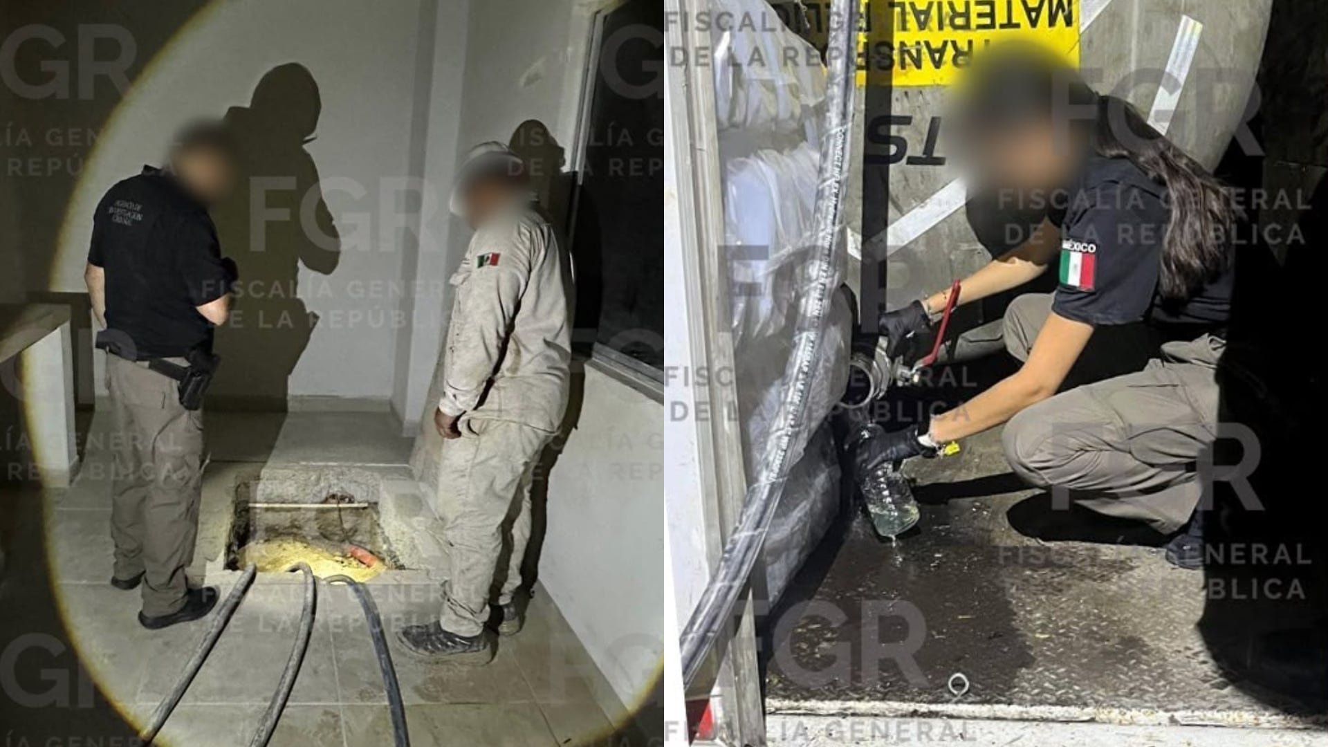 Fueron a un cateo y encuentran un túnel con tomas clandestinas de combustible en Nuevo León. FGR