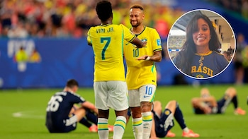 Los videos de la celebridad de la música internacional que alentó a Brasil en la goleada 3-0 ante Escocia por el Mundial