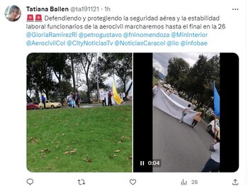 Nuevas protestas de la Aerocivil martes 10 de octubre 2023-Bogotá-Colombia