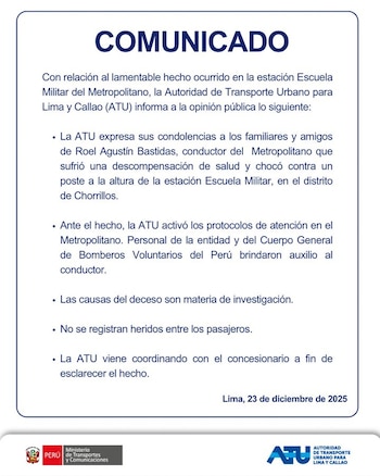 Muere conductor de bus del