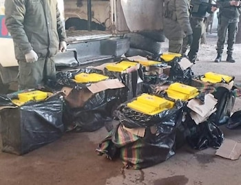 Las bolsas encontradas en el