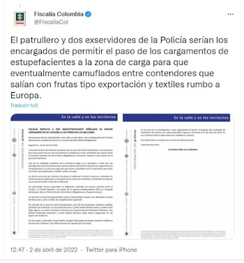 La Fiscalía lo publicó en