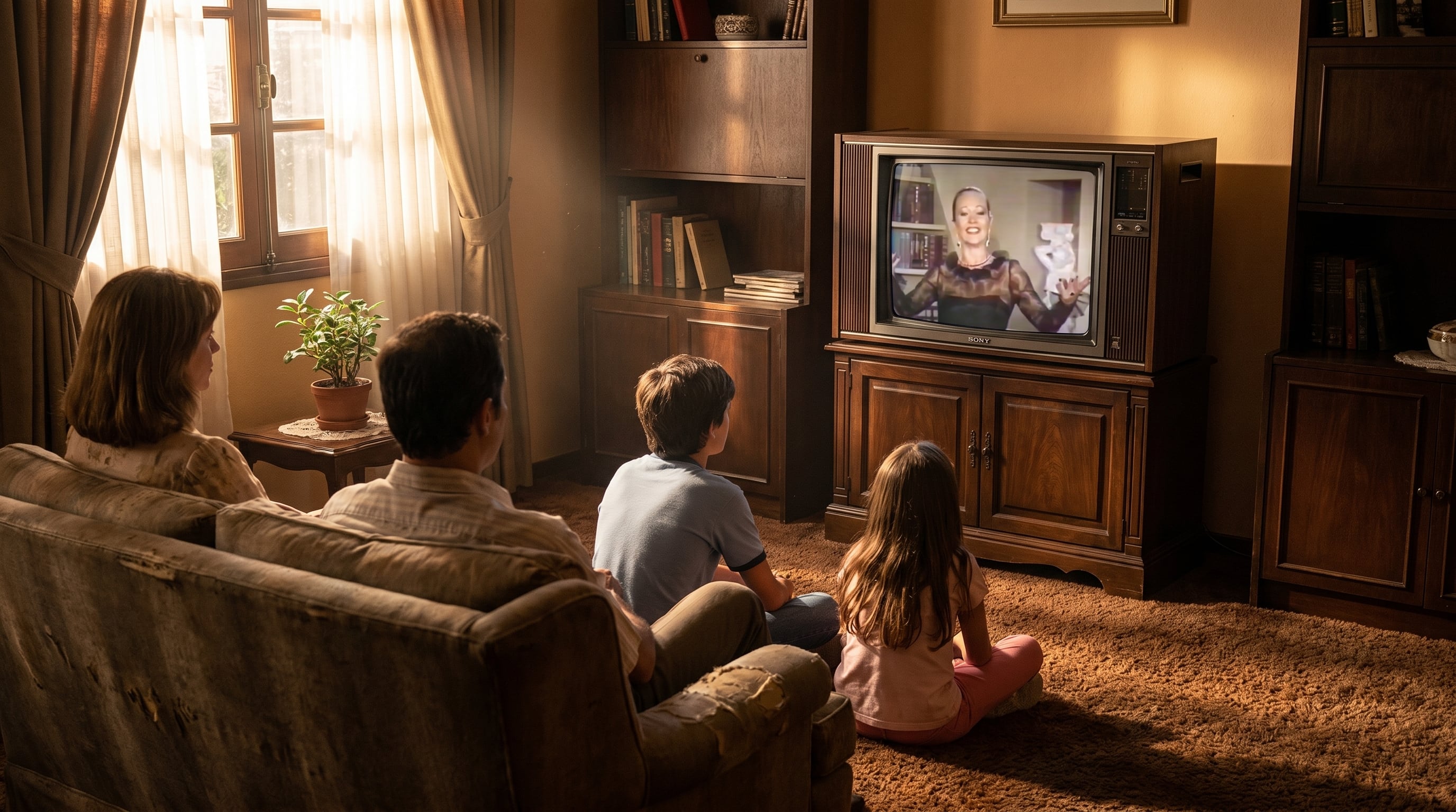 Pocas familias pudieron ver desde sus hogares la inauguración de la televisión a color (Imagen Ilustrativa Infobae)