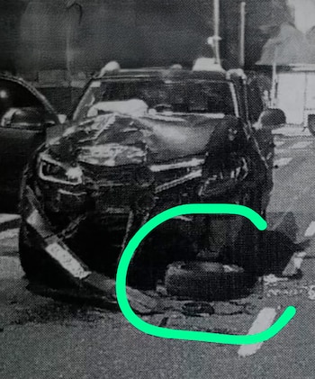 El choque fue de tal