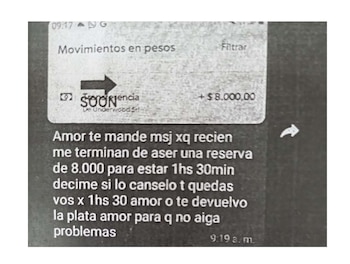 Parte del chat entre la