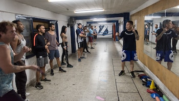 Federico en plena clase. “Al