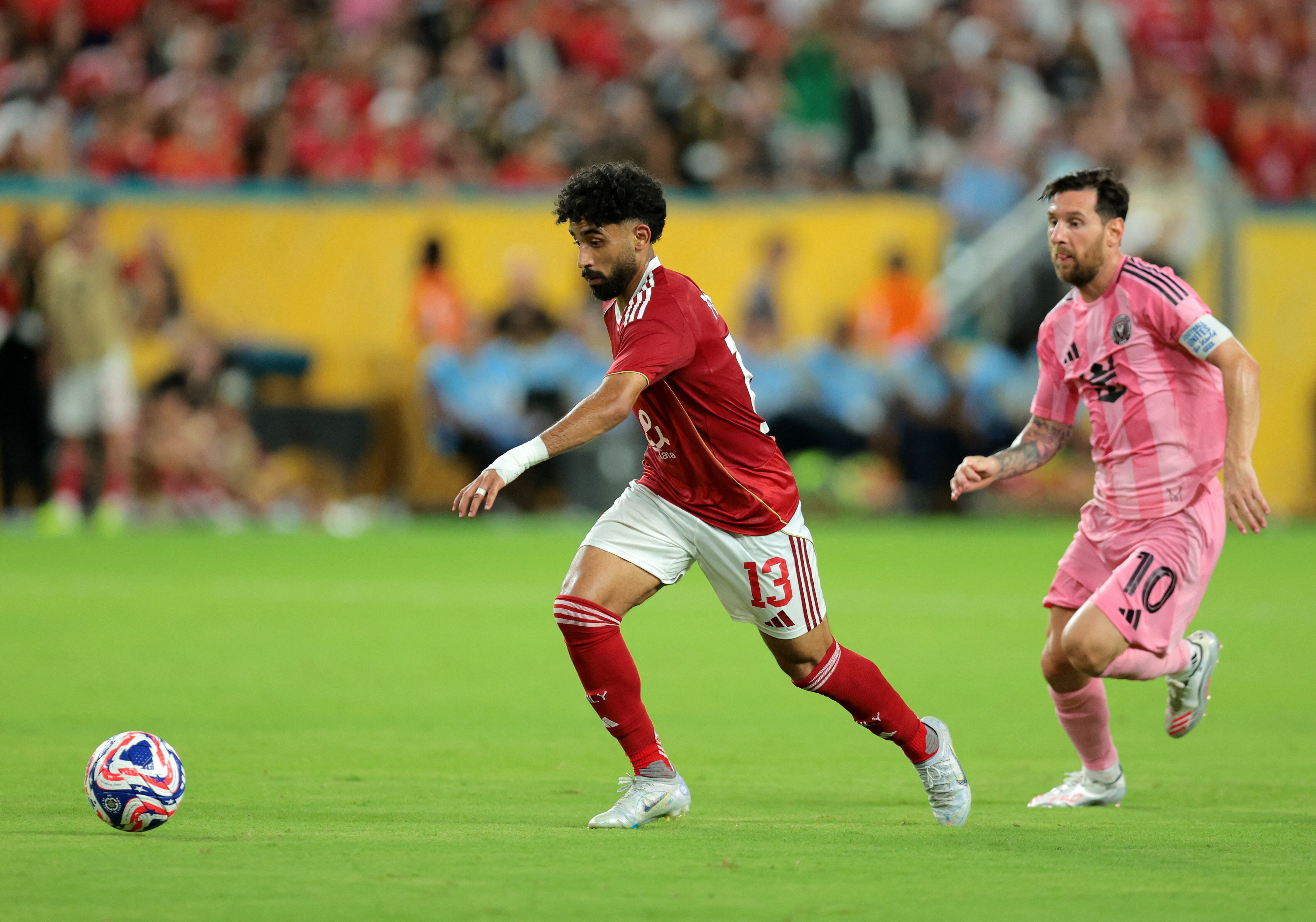 Al-Ahly se quedó a las puertas de ganarle al Inter Miami CF de Lionel Messi en el partido inaugural en Miami - crédito Sam Navarro/Reuters