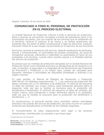 La Unidad Nacional de Protección
