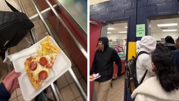 El chico mostró los dos