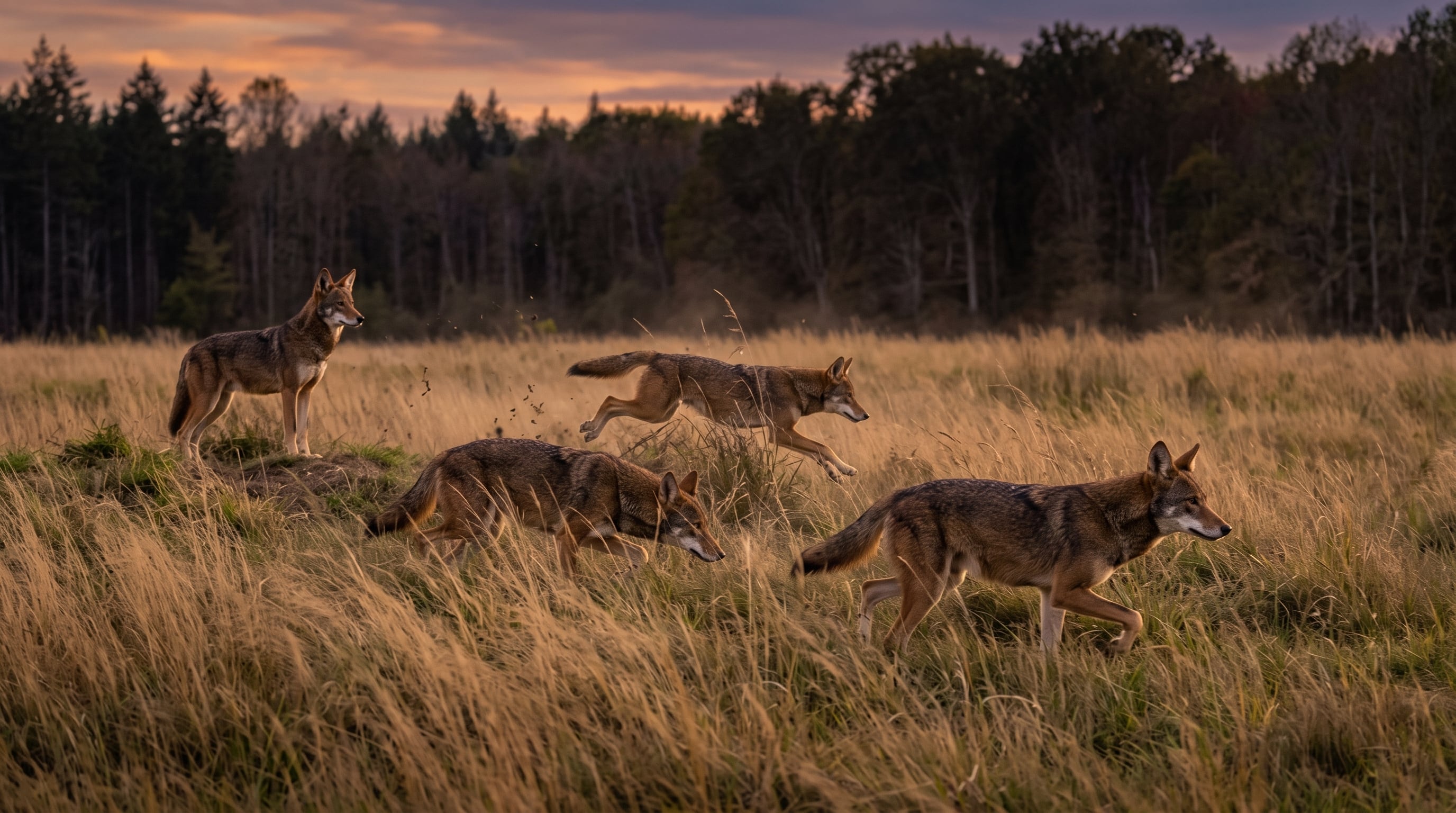 El lobo rojo cuenta con cerca de 30 ejemplares en estado silvestre y figura como el cánido con mayor riesgo de extinción en el mundo (Imagen Ilustrativa Infobae)
