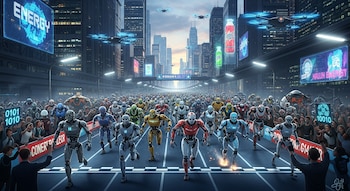 robot humanoide - atletas - maratón - tecnología - 21 de abril