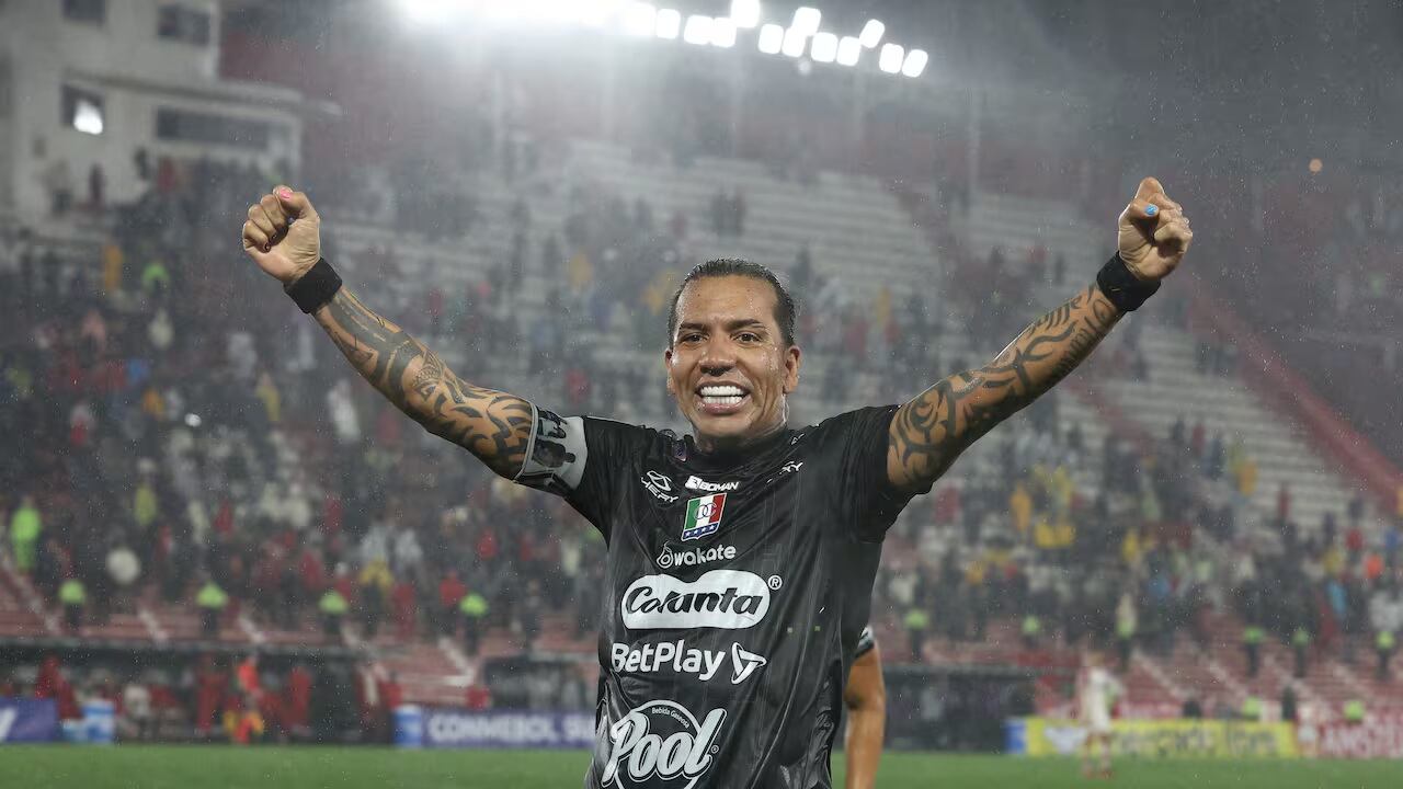 Dayro Moreno es el actual goleador de la Copa Sudamericana con ocho goles en el Once Caldas, que le permitieron llegar a cuartos de final - crédito AFP