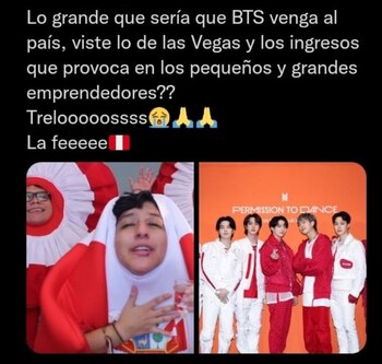 Memes sobre BTS en Perú.