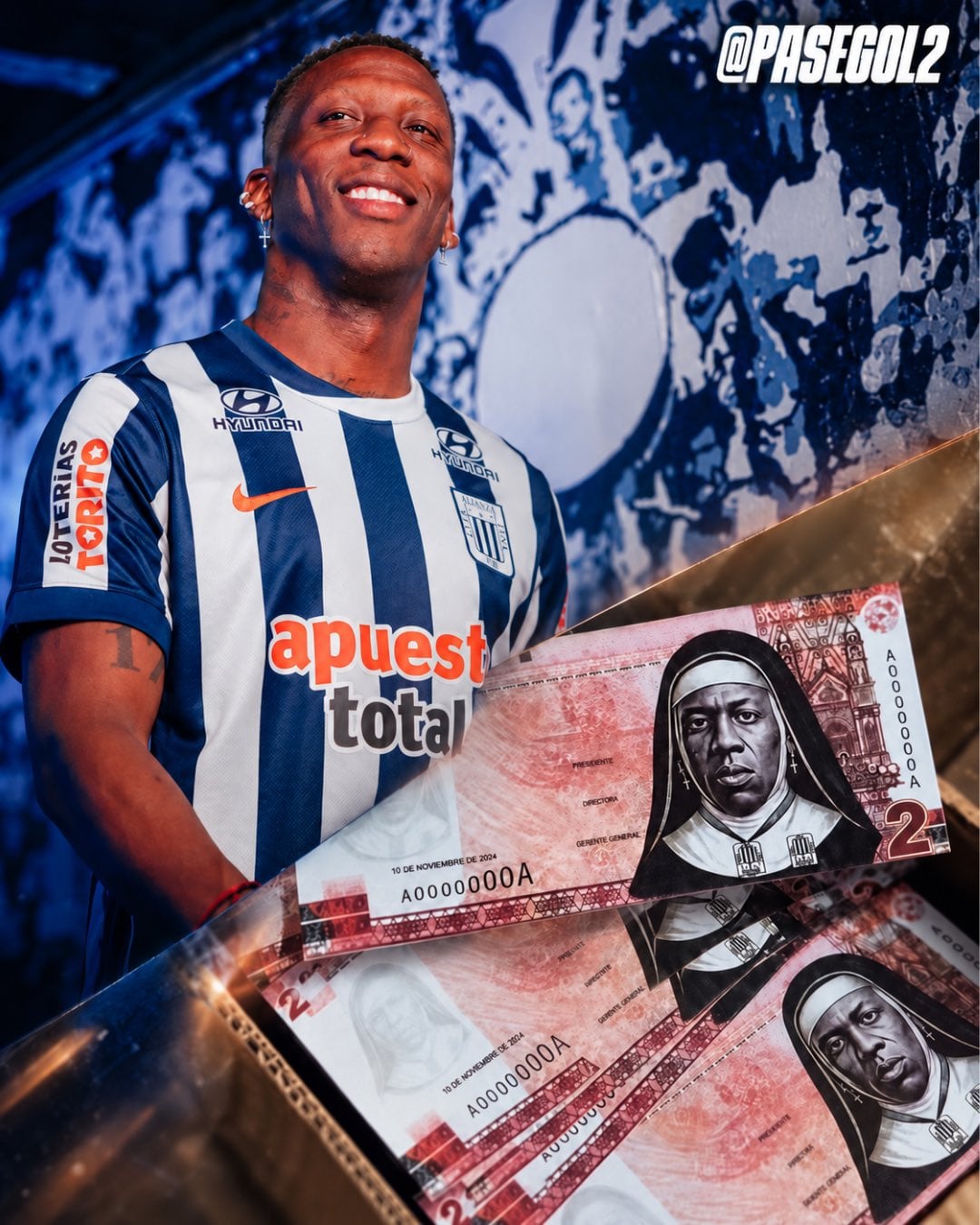 Los hinchas de Sporting Cristal esperarán a Luis Advíncula con billetes alusivos a su decisión de fichar por Alianza Lima. - créditos: PaseGol