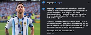 El agradecimiento de Tapia a Messi