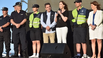 La gobernadora Vidal junto a Ritondo y Bullrich (Mauro Dorst)