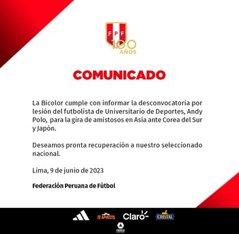 La FPF publicó comunicado de