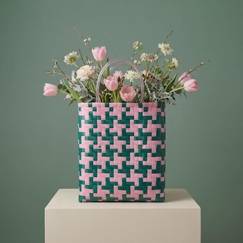 Integrantes de la cooperativa de Bogotá, muchos de ellos hombres jóvenes, trabajan con orgullo en la producción artesanal de los cestos - crédito lacienaga.co / Instagram