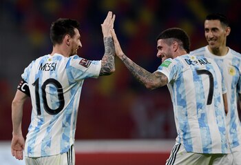 Rodrigo De Paul celebra con