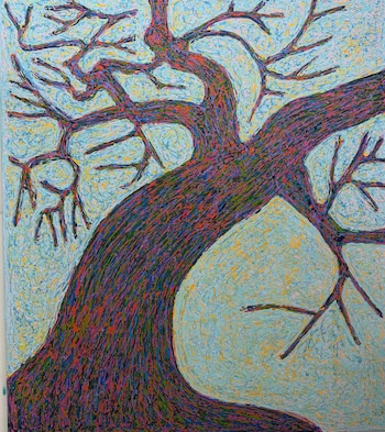 Para el artista, la línea organiza buena parte de su lenguaje visual. “Para mí, la línea es un río, un árbol, un horizonte o una vasija".