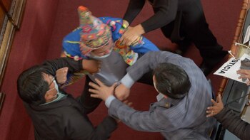Violencia en el Congreso boliviano