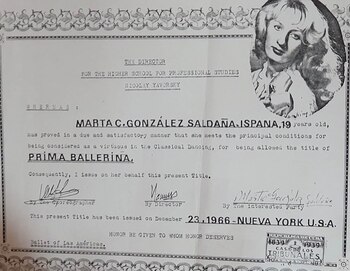 diploma Marta Saldaña