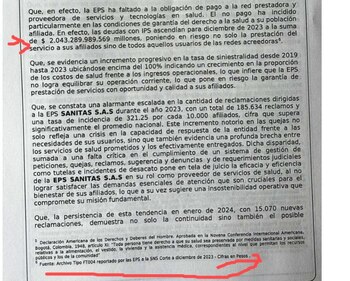 Fotografía de la resolución que demuestra la chambonada - crédito @AForeroM