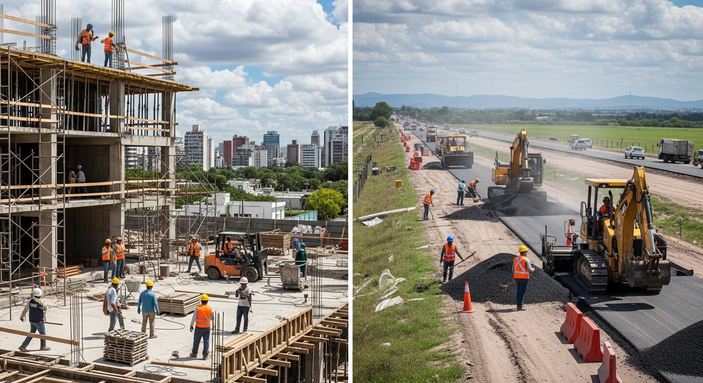 El desempeño de la construcción mostró señales de acercamiento a un piso de actividad (Imagen Ilustrativa Infobae)