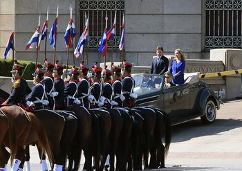 El presidente electo se trasladó