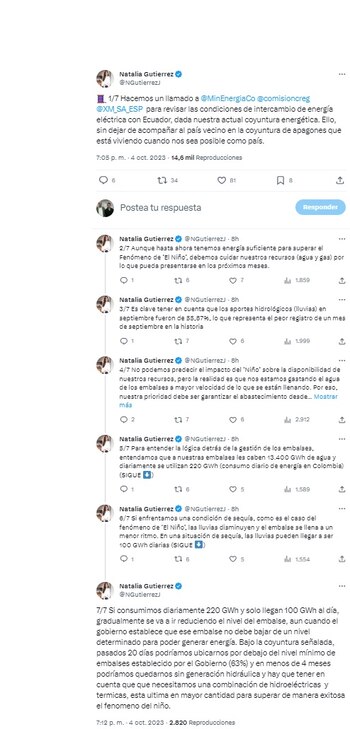 Hilo en la red social