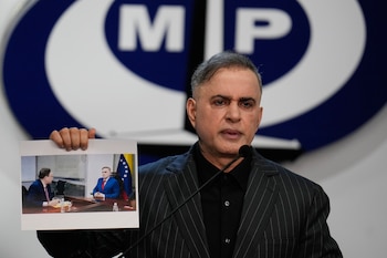 El fiscal general impuesto por la dictadura de Nicolás Maduro, Tarek William Saab (AP Foto/Ariana Cubillos)