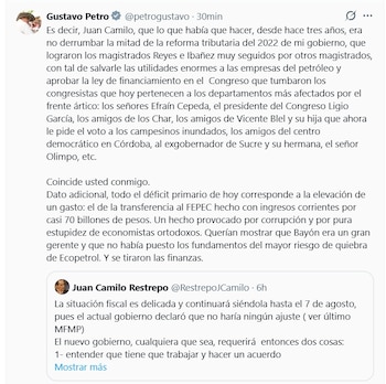 Gustavo Petro, presidente de Colombia,