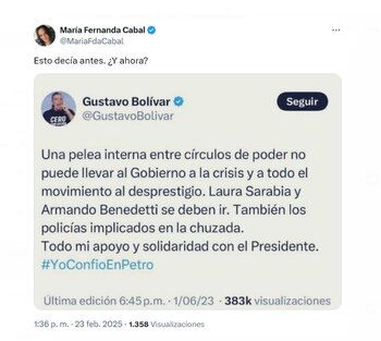 María Fernanda Cabal recordó una