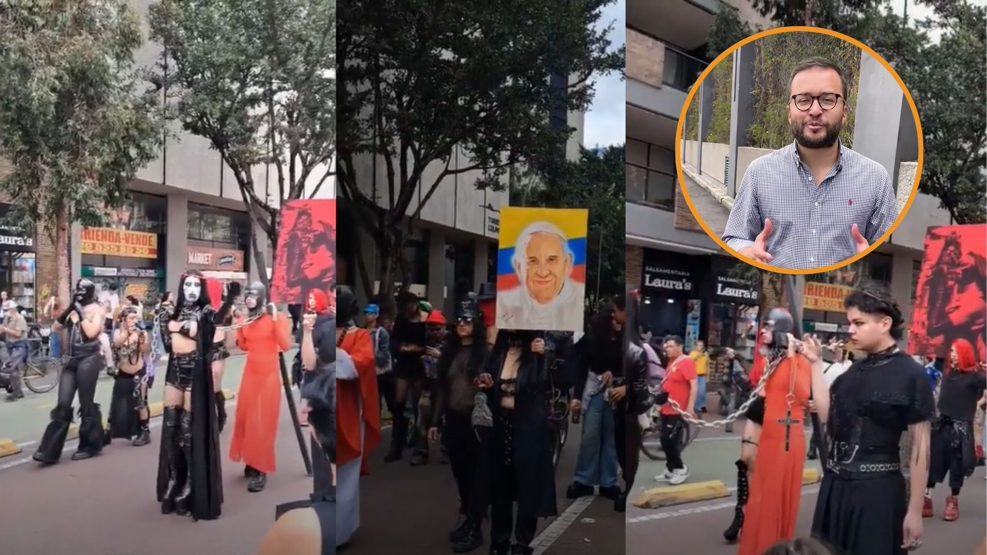 Andrés Barrios denunció ante la Fiscalía cánticos ofensivos que obligaron a cerrar la Iglesia de San Francisco durante la Semana Santa en Bogotá - crédito Redes sociales - @ABarriosBernal/X