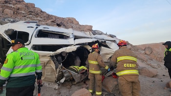 La miniván se dirigía hacía